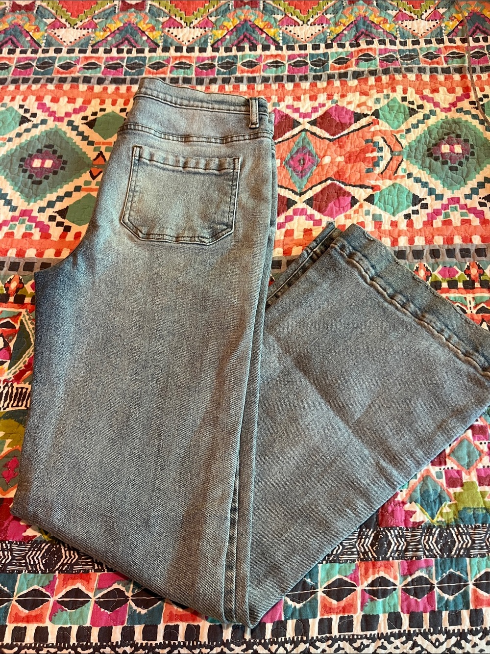 Kensie Light Blue Vintage Luxe Savannah High Rise Flare 8/29 - Picture 9 of 11
